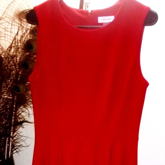 Like new- Calvin Klein - Spicy Red Dress- Sz 8 - Picture 1 of 5